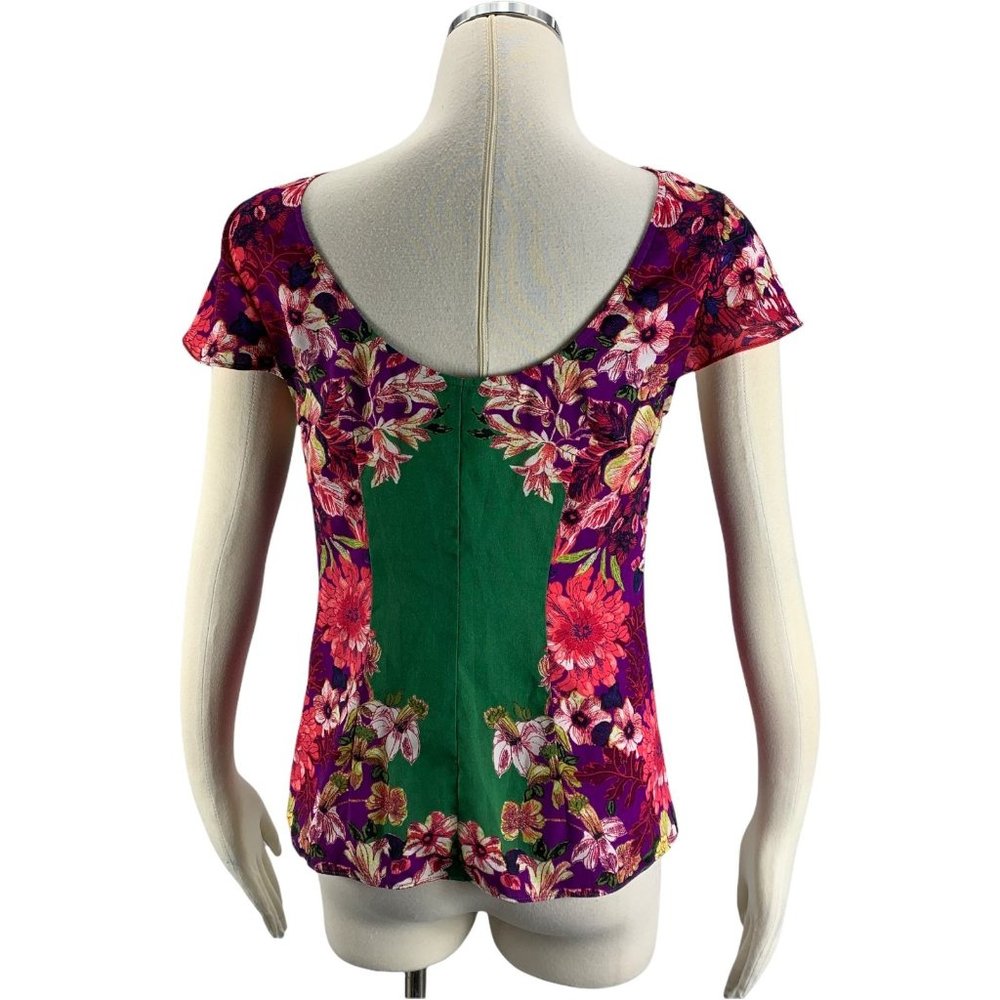 Ann Taylor 4 Floral Blouse Flowers Career Business - Picture 3 of 7